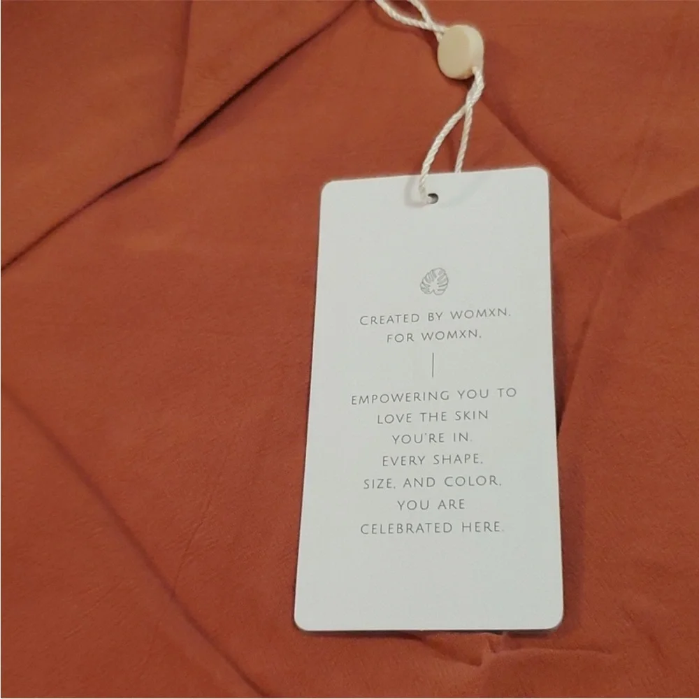 H30 Toluca Swim Maria Tie-front Linen Top - Clay size M - Picture 6 of 7